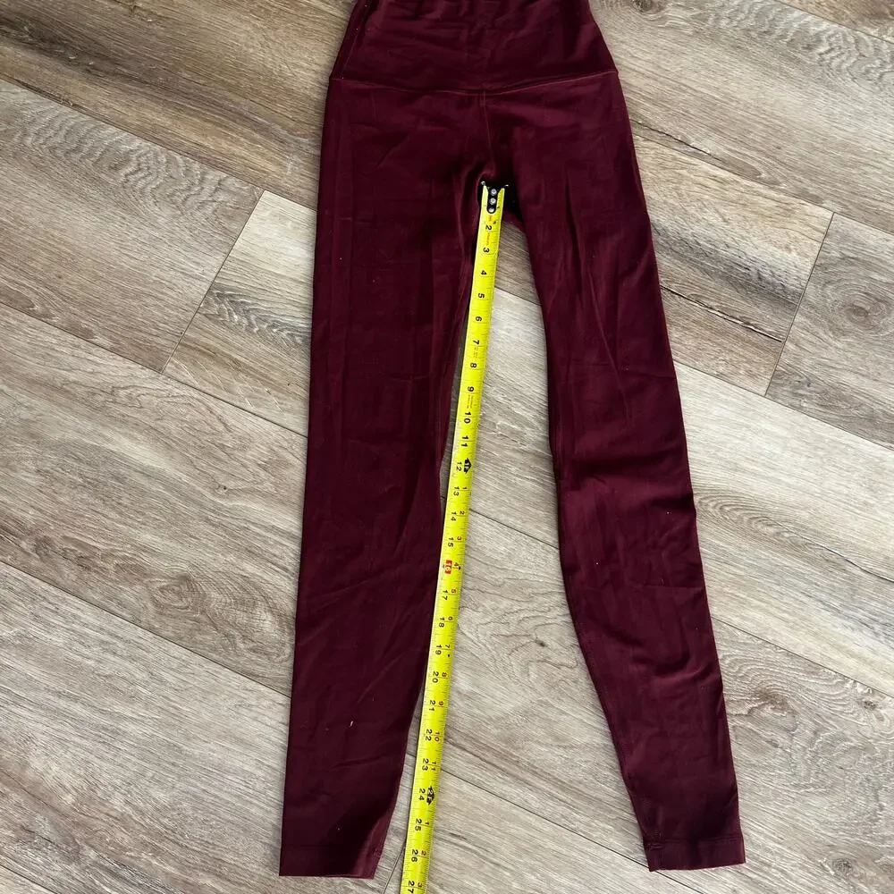 LULULEMON Women's Wunder Train High-Rise Tight 28" In Red Merlot - Picture 6 of 8